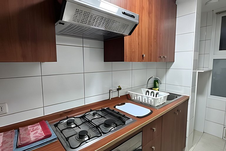 Amplio Depto. 2 dorm. Full equipado centro Stgo.