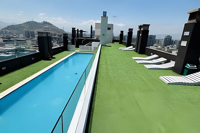 Amplio Depto. 2 dorm. Full equipado centro Stgo.