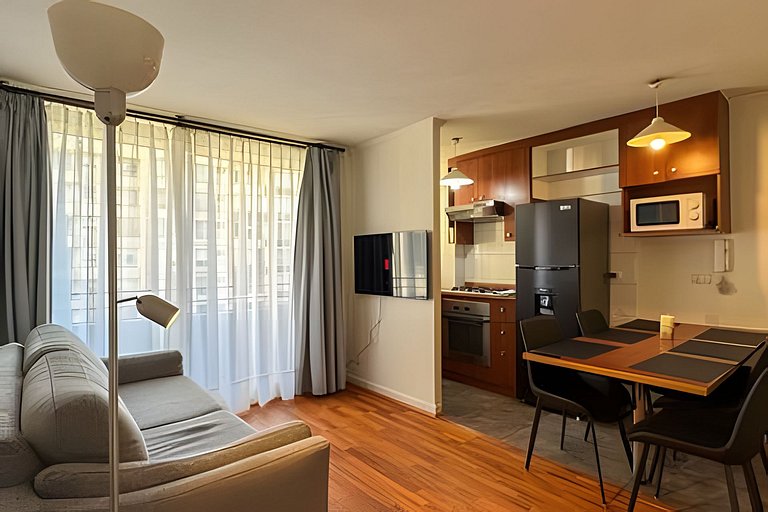 Amplio Depto. 2 dorm. Full equipado centro Stgo.