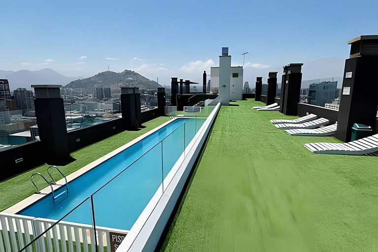 Amplio Depto. 2 dorm. Full equipado centro Stgo.