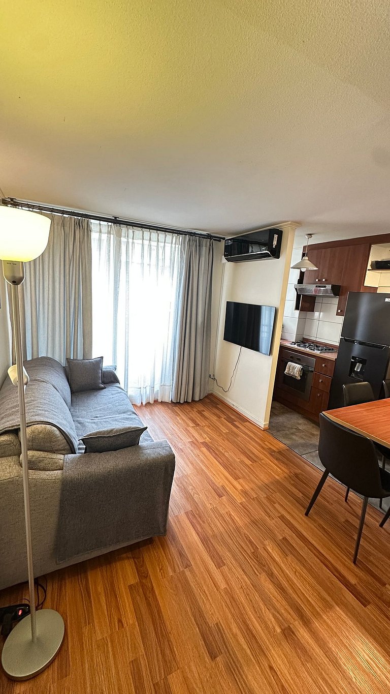 Amplio Depto. 2 dorm. Full equipado centro Stgo.