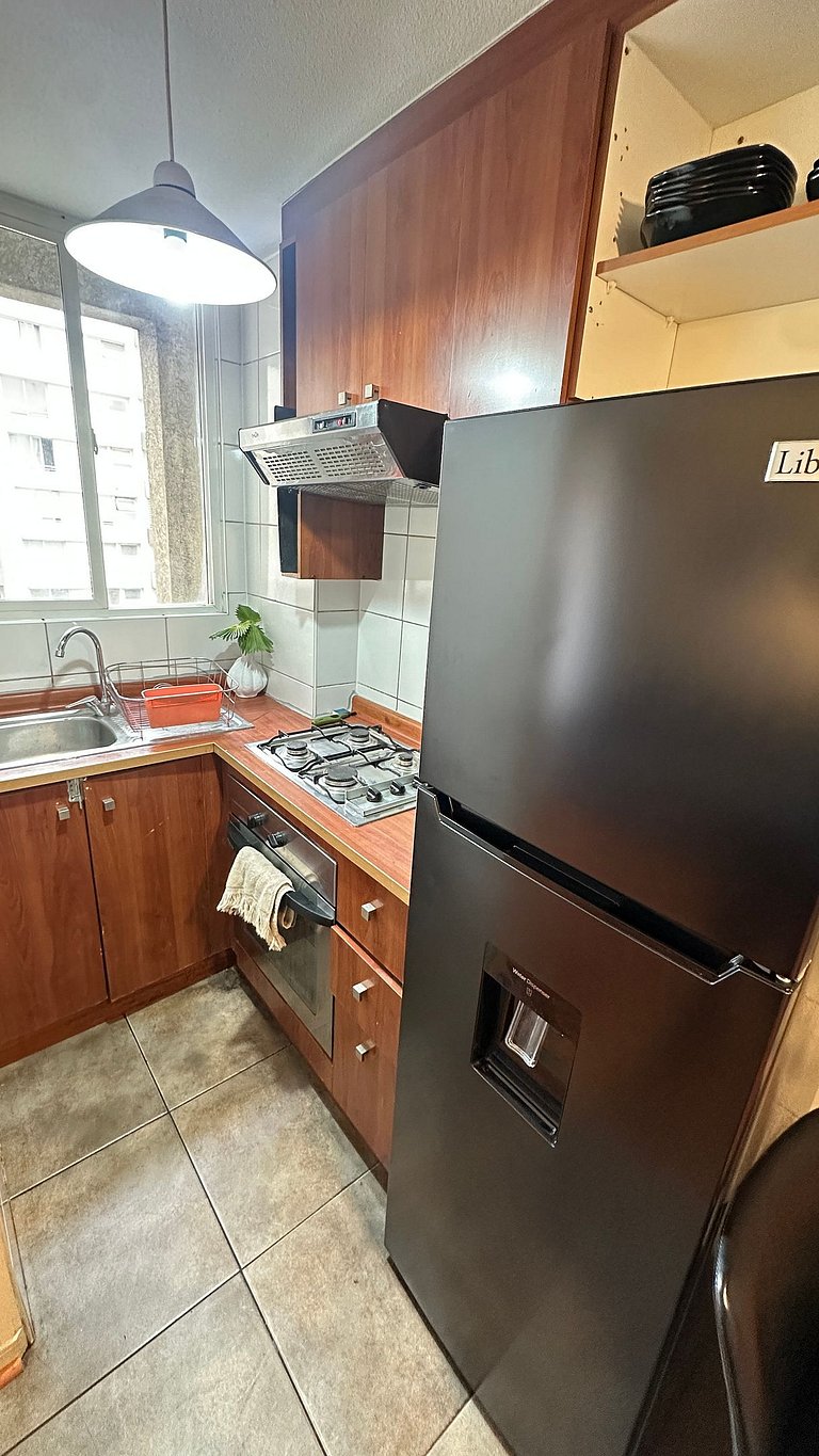 Amplio Depto. 2 dorm. Full equipado centro Stgo.