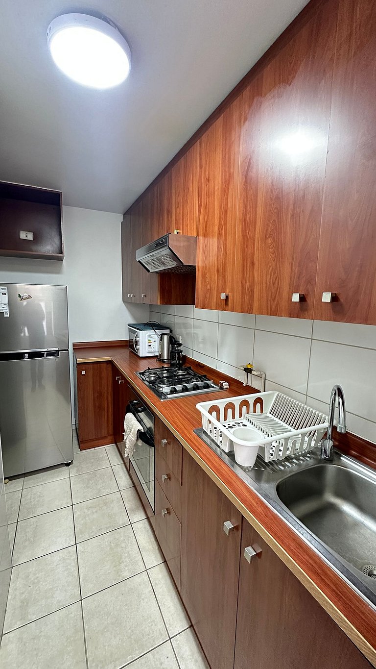 Amplio Depto. 2 dorm. Full equipado centro Stgo.