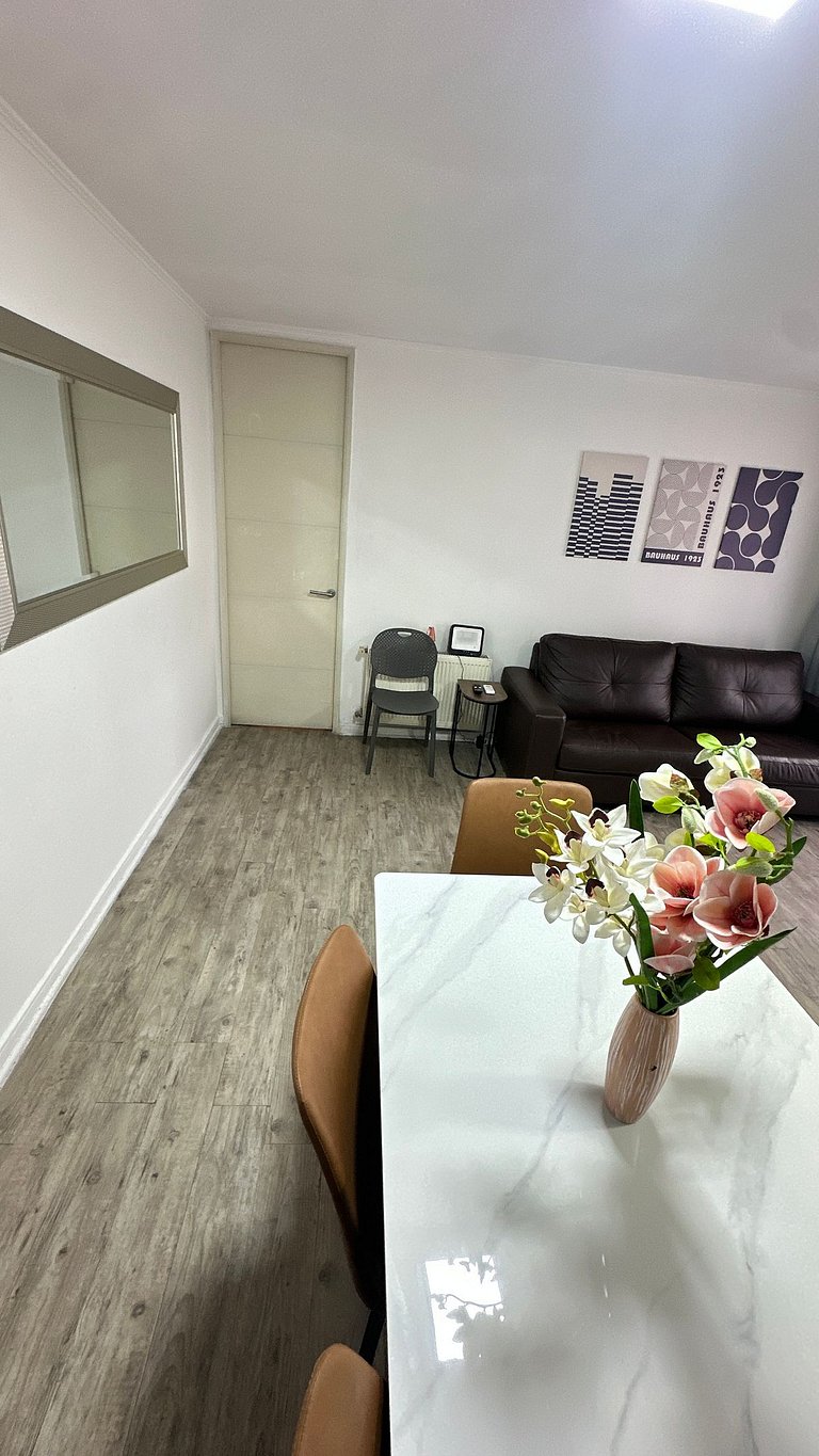 Amplio Depto. 2 dorm. Full equipado centro Stgo.