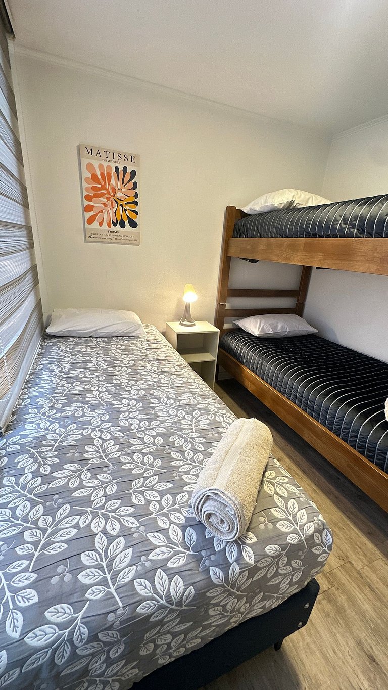 Amplio Depto. 2 dorm. Full equipado centro Stgo.